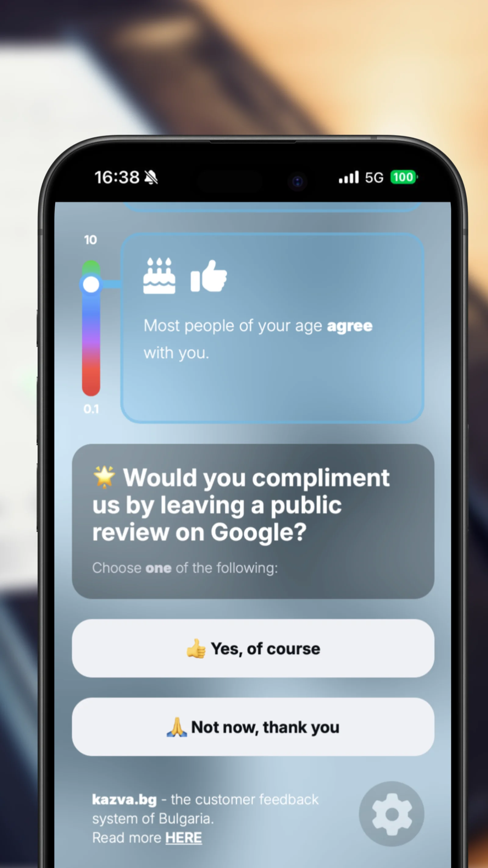Redirect to services or Google review